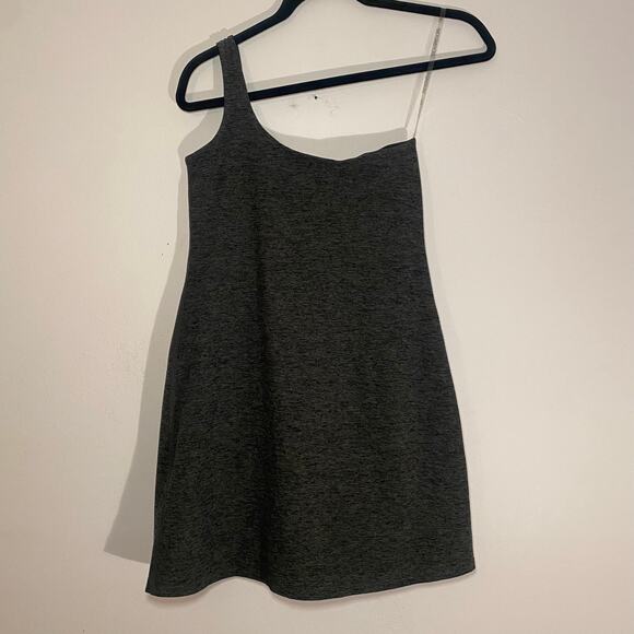 Beyond Yoga One and Only Heathered Gray One Strap Mini Dress Athleisure Small - Picture 8 of 11